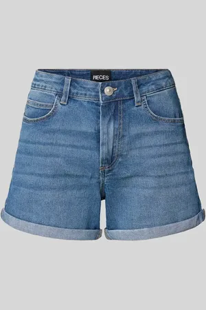 Pieces® Regular Fit Jeansshorts aus Baumwoll-Mix Modell 