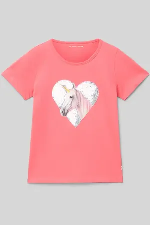 TOM TAILOR Regular Fit T-Shirt aus reiner Baumwolle in , Größe 104
