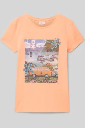 QS by s.Oliver Regular Fit T-Shirt aus reiner Baumwolle in , Größe 146