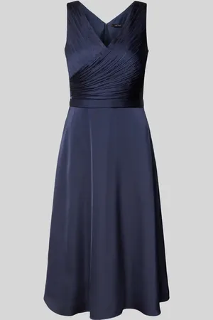 Vera Mont Knielanges Cocktailkleid mit Plisseefalten in , Größe 48
