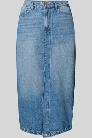 ONLY Eng anliegender Midi-Jeansrock aus reiner Baumwolle Modell 