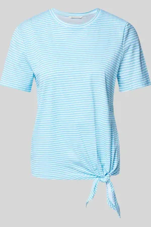 TOM TAILOR Regular Fit T-Shirt mit Knoten Detail in , Größe L