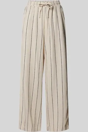 Ichi Stoffhose aus Leinen-Viskose-Mix Modell 