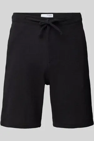 SELECTED Regular Fit Bermudas mit Strukturmuster Modell 