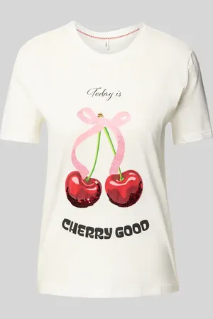 ONLY Regular Fit T-Shirt mit Motiv-Print Modell 