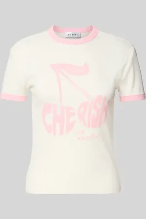 Oh April T-Shirt mit Label-Print in , Größe L