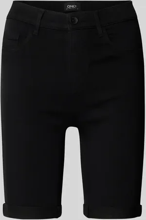 ONLY Slim Fit Jeansshorts mit fixiertem Umschlag Modell 