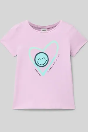 QS by s.Oliver Loose Fit T-Shirt mit Smiley®-Print in , Größe 104