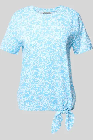 TOM TAILOR Regular Fit T-Shirt mit Knoten Detail in , Größe L