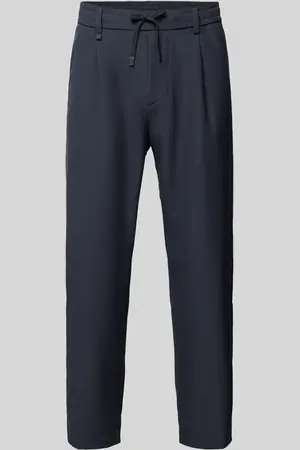 HUGO BOSS Relaxed Fit Bundfaltenhose mit elastischem Bund in , Größe 46