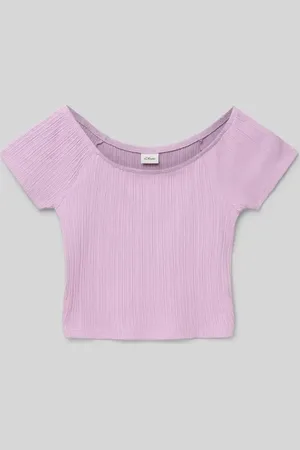 QS by s.Oliver Slim Fit T-Shirt mit Off-Shoulder-Ausschnitt in , Größe 146