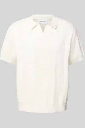 Lindbergh Oversized Poloshirt mit V-Ausschnitt in , Größe L