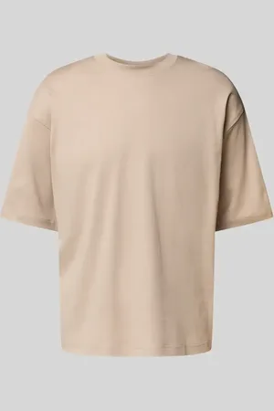 Jake*s T-Shirt aus Bio-Baumwolle mit geripptem Rundhalsausschnitt in , Größe L