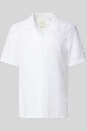 Calvin Klein Regular Fit Freizeithemd aus Leinen-Baumwoll-Mix in , Größe L