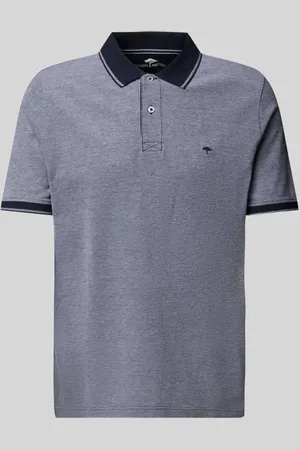 Fynch-Hatton Poloshirt mit Label-Stitching in , Größe 3XL