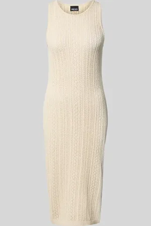 Pieces® Loose Fit Strickkleid aus reiner Baumwolle Modell 