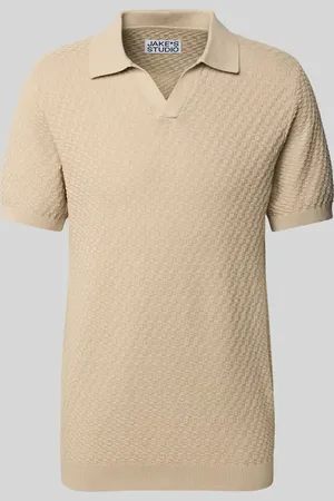 Jake*s Regular Fit Poloshirt mit Strukturmuster in , Größe L