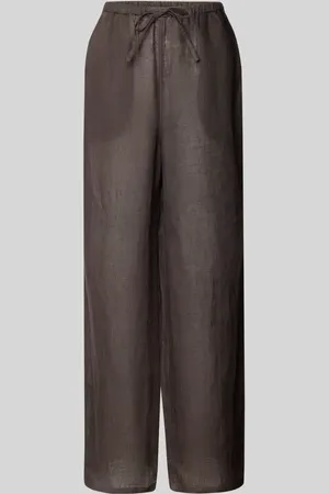 Christian Berg Wide Leg Leinenhose mit Eingrifftaschen in , Größe 34