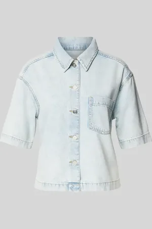 Marc O’ Polo Relaxed Fit Jeanshemd aus Lyocell-Baumwoll-Mix in , Größe L