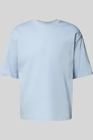 Jake*s T-Shirt aus Bio-Baumwolle mit geripptem Rundhalsausschnitt in , Größe L