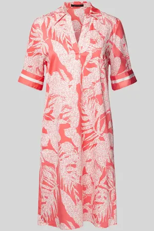Comma, Knielanges Hemdblusenkleid mit V-Ausschnitt in , Größe 34