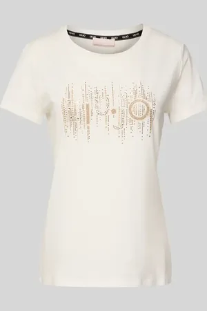 Liu Jo T-Shirt mit Ziersteinbesatz in , Größe M
