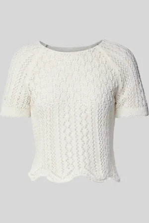 ONLY Regular Fit Häkel-T-Shirt aus Baumwoll-Mix Modell 