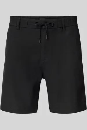HUGO BOSS Tapered Fit Leinenshorts mit elastischem Bund in , Größe 31