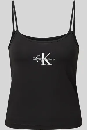Calvin Klein Top mit Label-Stitching und Spaghettiträgern in , Größe L