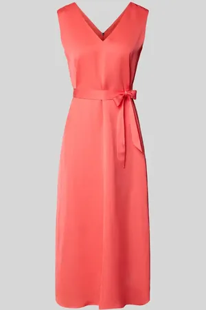 Comma, Knielanges Kleid mit Bindegürtel in , Größe 38