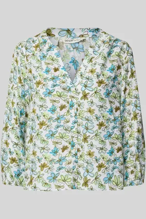 TOM TAILOR Loose Fit Bluse mit Allover-Muster in , Größe L