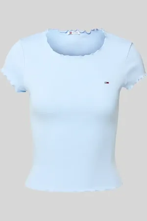 Tommy Hilfiger Slim Fit T-Shirt aus Baumwoll-Elasthan-Mix in , Größe L