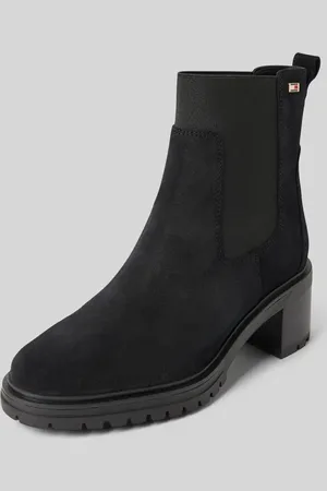 Tommy Hilfiger Lederboots mit Logo-Applikation in , Größe 40