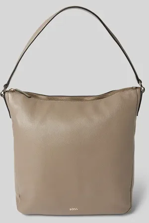 HUGO BOSS Lederhandtasche mit Label-Applikation Modell 