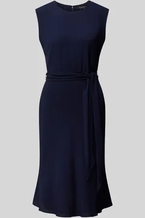 Ralph Lauren Knielanges Kleid mit Strukturmuster Modell 