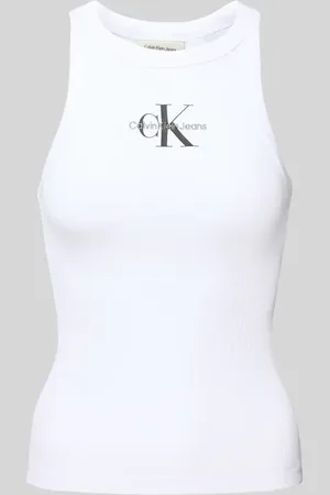 Calvin Klein Tanktop mit Label-Stitching und Rundhalsausschnitt in , Größe L