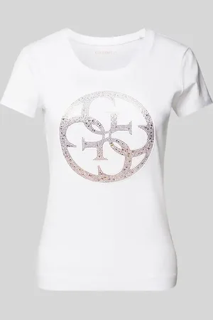 Guess T-Shirt mit Strasssteinbesatz in , Größe XS