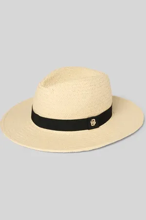 HUGO BOSS Strohhut mit Label-Applikation Modell 