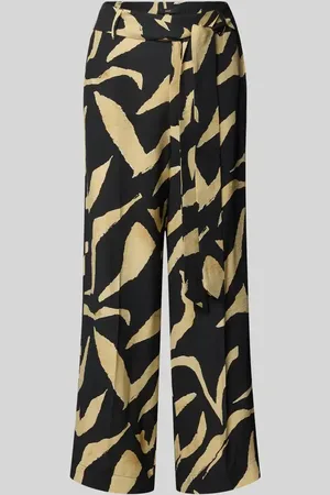 MANGO Stoffhose mit Stoffgürtel in , Größe L