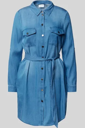VILA Knielanges Kleid mit Druckknopfleiste Modell 