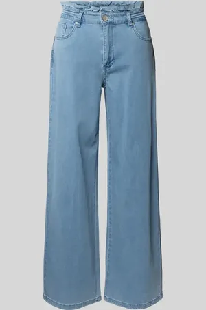 Buena Vista Wide Leg Jeans mit Rüschen in , Größe L