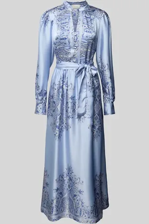 Neo Noir Maxikleid mit Bindegürtel in , Größe 36