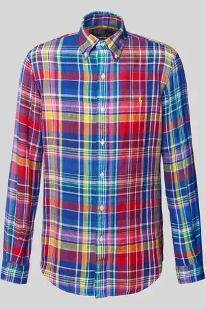 Ralph Lauren Custom Fit Leinenhemd mit Button-Down-Kragen in , Größe L