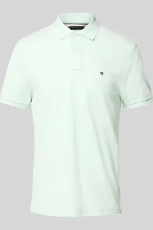 Tommy Hilfiger Regular Fit Poloshirt aus Baumwoll-Leinen-Mix in , Größe L