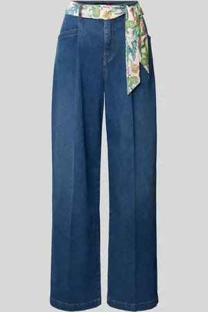 Marc Cain Jeans mit weitem Bein und Bindegürtel in , Größe 38