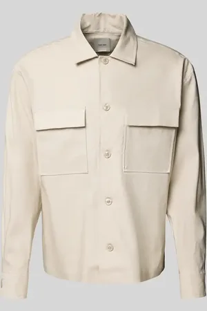 Calvin Klein Regular Fit Hemdjacke mit Brusttaschen in , Größe L