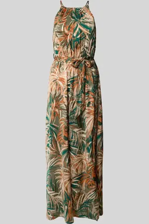 Apricot Maxikleid mit Bindegürtel in , Größe L