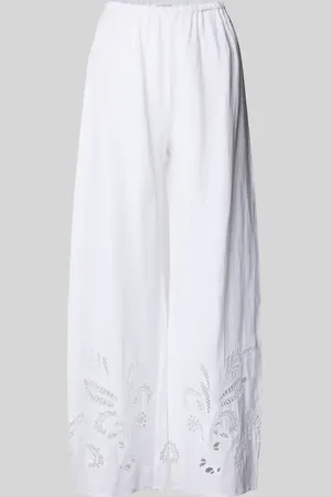 Tommy Hilfiger Loose Fit Weite Hose mit Lochstickerei in , Größe 34