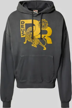 Deus Ex Machina Hoodie mit Känguru-Tasche und überschnittenen Schultern in , Größe L