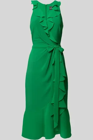 Adrianna Papell Cocktailkleid mit Volants und Bindegürtel in , Größe 34